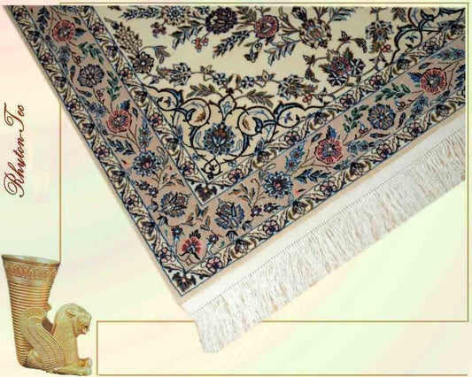 Exquisite Perser Teppich aus Isfahan, Stadt Nain, mit einzigartigen Eigenschaften